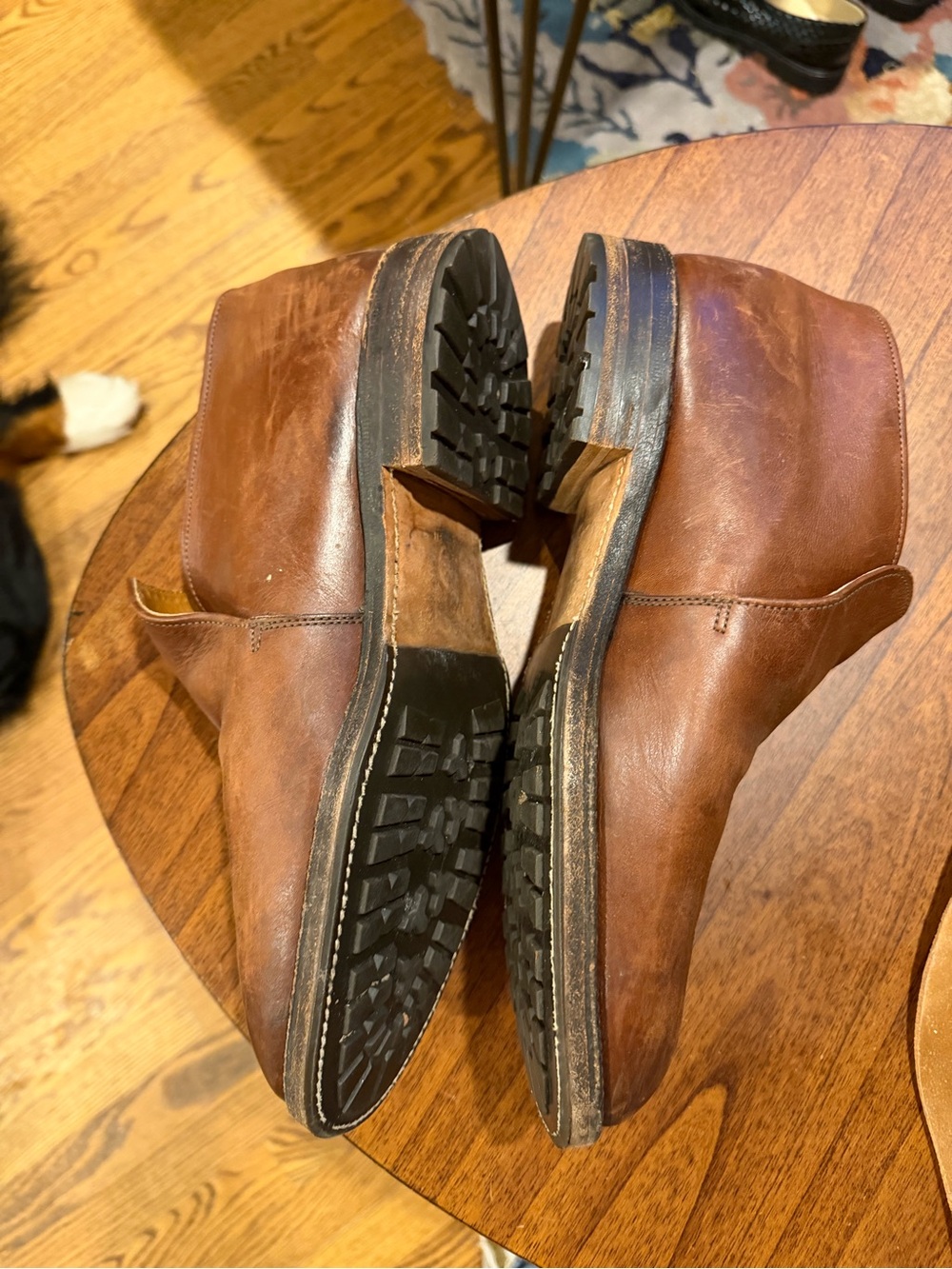 Alden Men’s Chestnut Brown Leather Slip-On Chukka Boots - Picture 4 of 9
